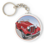Red MG TD Key Chain
