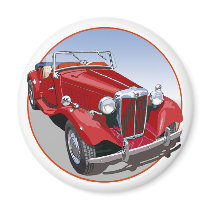 Red MG TD Refrigerator Magnets