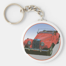 Red MG TF Key Chain
