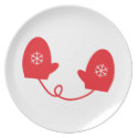 Red Mittens Dinner Plates