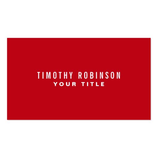 Red modern generic simple masculine personal business card templates