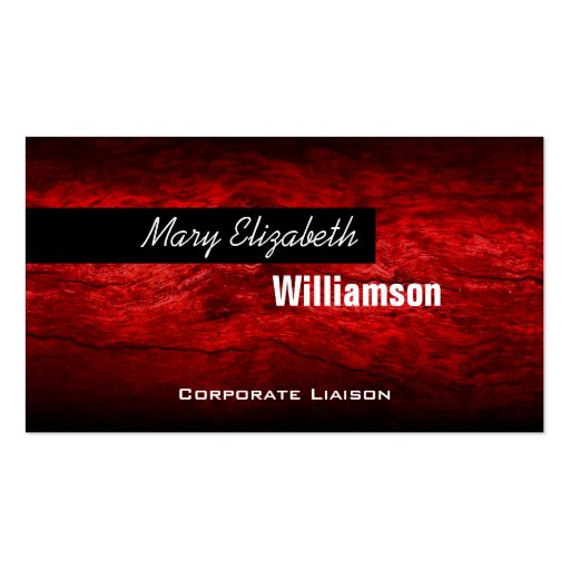 Red Modern Professional Business Cards (front side)