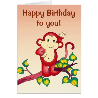Red Monkey Animal Birthday