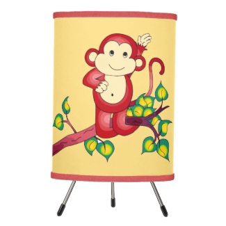 Red Monkey Animal Lamp