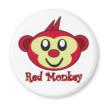 Red Monkey Magnet