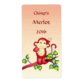 Red Monkey Wine Labels