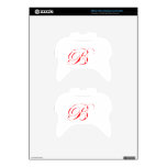 Red Monogram B Xbox 360 Controller Decal