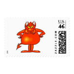 Red Monster Postage Stamp