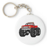 RED MONSTER TRUCK KEY CHAINS