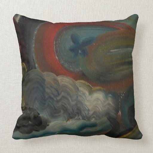 Red Moon AbStRaCt ArT pillow MODERN