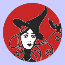 Red Moon Halloween Sticker stickers