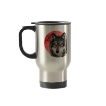 Red Moon Wolf Mug