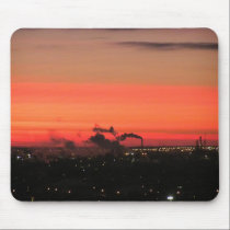 red morning mousepads