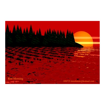 Red Morning (print) by Derethman