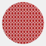 Red Moroccan Tile Stickers stickers