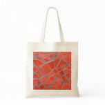 Red mosaic canvas bag