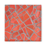Red mosaic fridge magnets