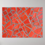 Red mosaic poster