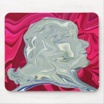 red Mother of Pearl profile mousepads