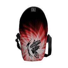 Red Motocross Messenger Bag
