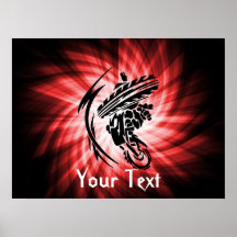 Red Motocross Posters