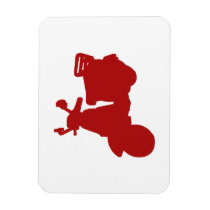 Red Motor Bike Flexible Magnets