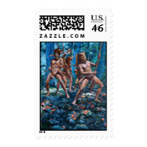 Red Mudmen postage by louiseanndonahue Red Mudmen postage