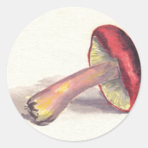 Red Mushroom Round Sticker