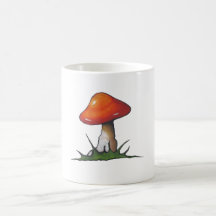 Red Mushroom: Toadstool: Freehand Marker Art Mug