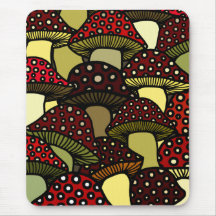Red Mushrooms Mousepad