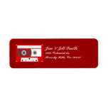 Red Music Cassette Tape Set labels