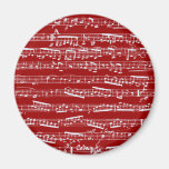 Red music notes magnets