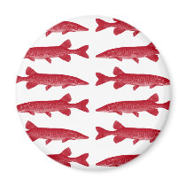 Red Muskie Fridge Magnets
