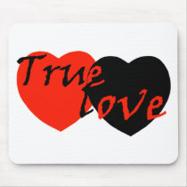 Red n Black True Love Hearts mousepads