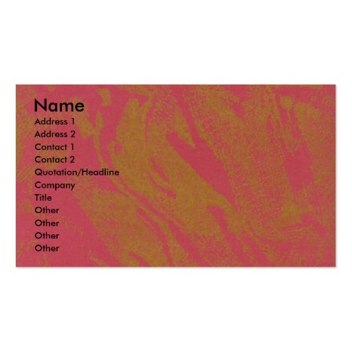 Red n Gold business cards (front side)