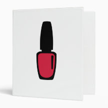 Red nail polish binders