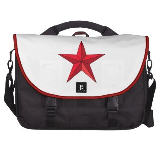 Red Nautical Star Laptop Computer Bag