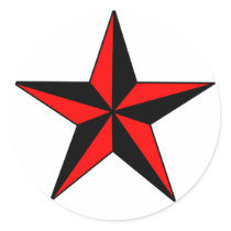 Red Nautical Star Stickers by sofakingsmart Red Nautical Star Stickers