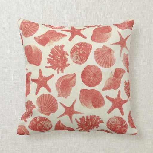 Red Nautical Theme Throw Pillow | Zazzle