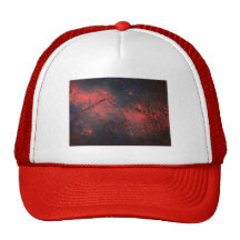 Red Nebula Space Cap Hat
