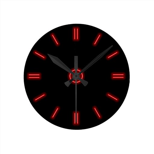 Red Neon Clock Zazzle