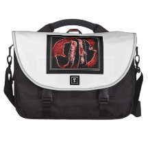 Red Neon Fish Laptop Commuter Bag