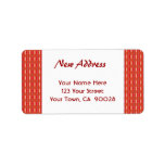Red New Address Custom Address Labels