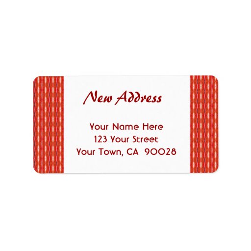 Red New Address Custom Address Labels Zazzle