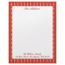 Red New Address Custom Letterhead