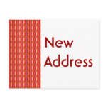 Red New Address postcards