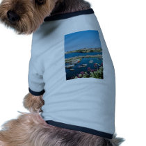 Red Newquay harbor, Cornwall, U.K. flowers Doggie T Shirt