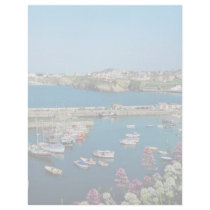 Red Newquay harbor, Cornwall, U.K. flowers Personalized Letterhead