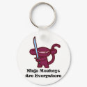 Red Ninja Monkey with Sword keychains by OmanLegend Red Ninja Monkey with Sword keychains