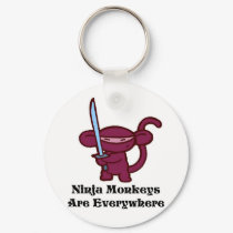 Red Ninja Monkey with Sword keychains by OmanLegend Red Ninja Monkey with Sword keychains